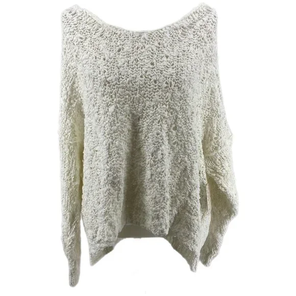 Free People White Off-the-Shoulder Sweater | Long Sleeve Pullover - Picture 1 of 6